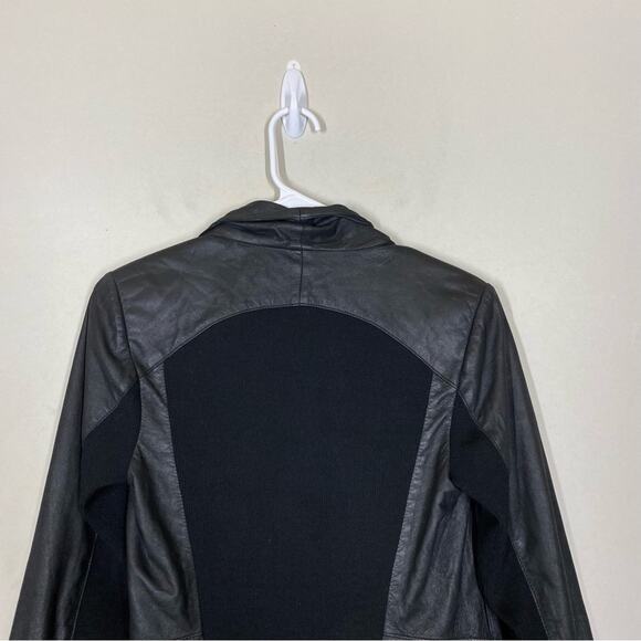 Vince Leather Drape Open Front Jacket Size XS - Picture 4 of 8